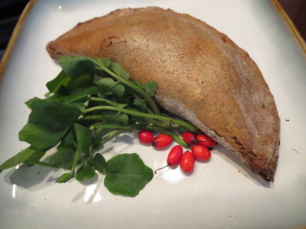 Turnover with watercress