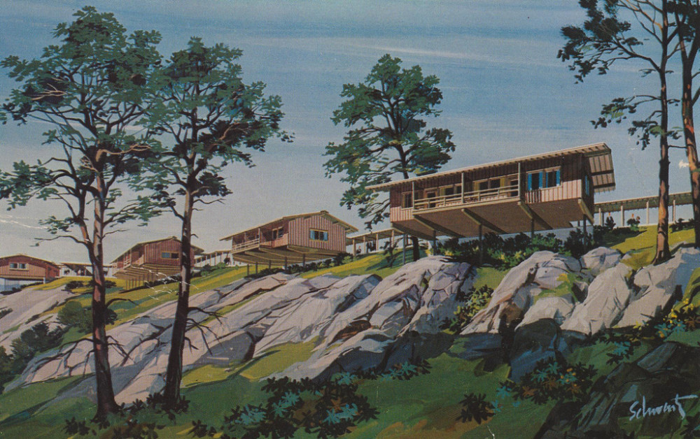 Old postcard of the Motel on the Mountain